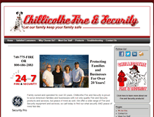 Tablet Screenshot of chillicothefireandsecurity.com